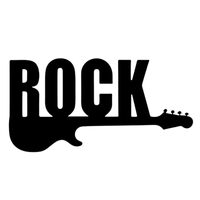 Decoratiune metalica de perete Krodesign KRO-1255 Rock Quitar, lungime 70 cm, negru, grosime 1.5 mm