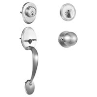 Set yala si manere, Zinc, Argintiu, stanga/dreapta, Aspect retro, 3 chei