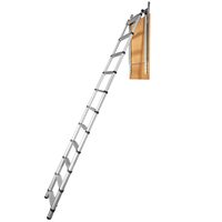 Scara telescopica pentru mansarda, 11 trepte, Aluminiu/Lemn, max 160 kg