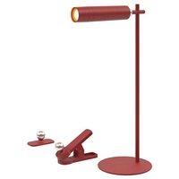 Lamp de birou cu acumulator si suport magnetic, Rosu, Metal, 4000K, 300 lm, 130 x 350 mm