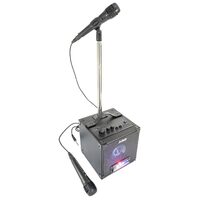 Boxa Karaoke cu stativ si 2 microfoane, 195 x 208 x 213 mm