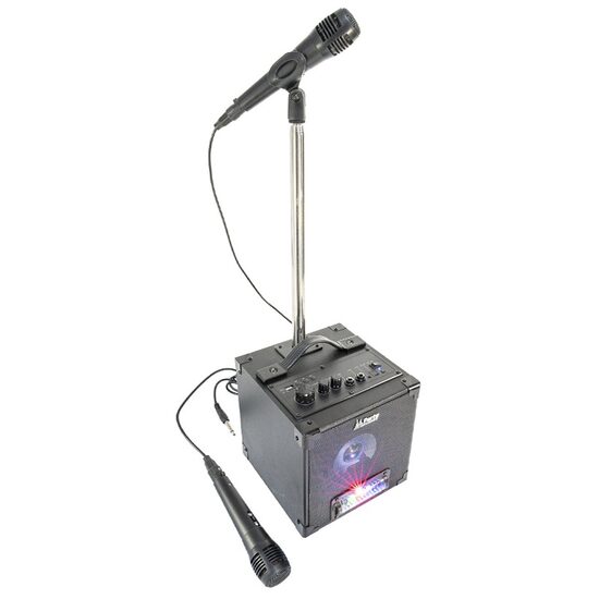 Boxa Karaoke cu stativ si 2 microfoane, 195 x 208 x 213 mm