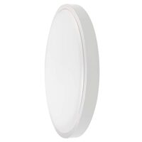 Plafoniera led rotunda, 24 W, lumina naturala 4000K, 2400 lm, dimensiune 295 x 55 mm, IP44, Alba