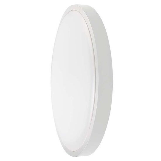 Plafoniera led rotunda, 24 W, lumina naturala 4000K, 2400 lm, dimensiune 295 x 55 mm, IP44, Alba