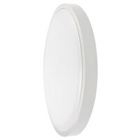 Plafoniera led cu senzor de miscare, Interior/Exterior IP44, 4000K, 3000 lm, 30 W, dimensiune 420 x 65 mm, Alba