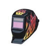 Masca de sudura Strend Pro Red Flame, cu cristale lichide