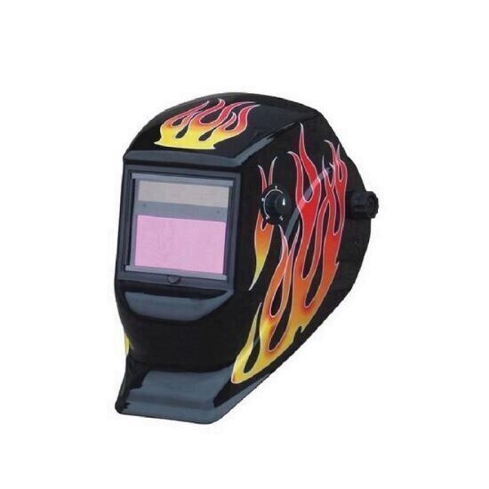 Masca de sudura Strend Pro Red Flame, cu cristale lichide