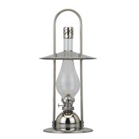 Lampa cu gaz Deluxe Inox, Inaltime 37.7 cm, Abajur sticla