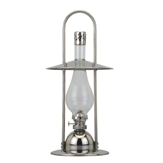 Lampa cu gaz Deluxe Inox, Inaltime 37.7 cm, Abajur sticla