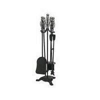 Set stativ 5 unelte pentru semineu, Strend Pro FT23SB, 66 cm, placat cu nichel