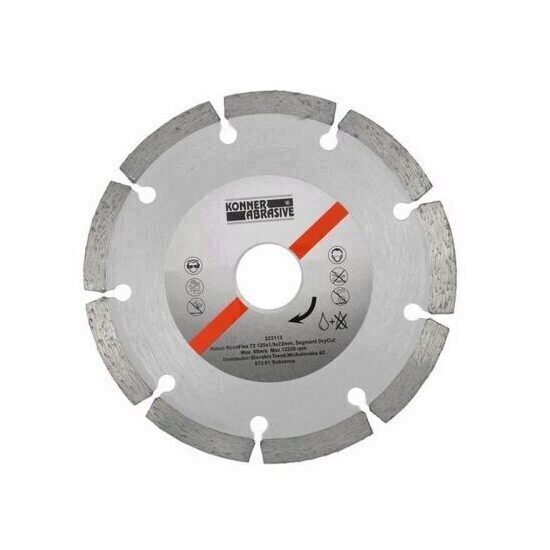 Disc diamantat segmentat profesional, Konner KonaFlex DryCut, 125x1,9x22 mm