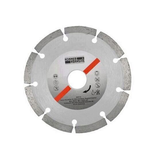 Disc diamantat segmentat profesional, Konner KonaFlex DryCut, 115x1,9x22 mm