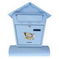 Cutie postala cu suport de ziar, Strend Pro SK-252190, alba, 45x37x10 cm