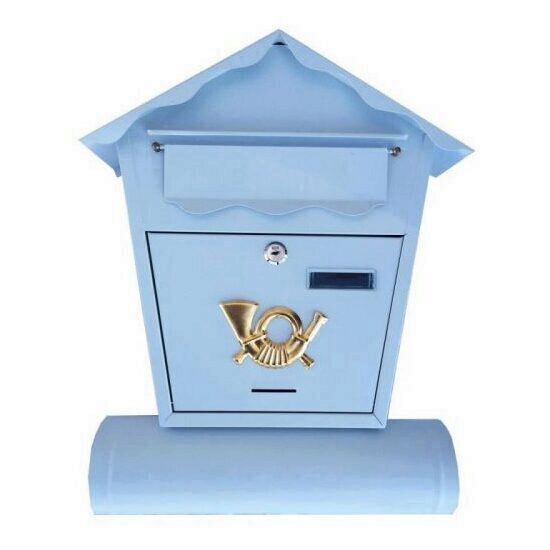 Cutie postala cu suport de ziar, Strend Pro SK-252190, alba, 45x37x10 cm