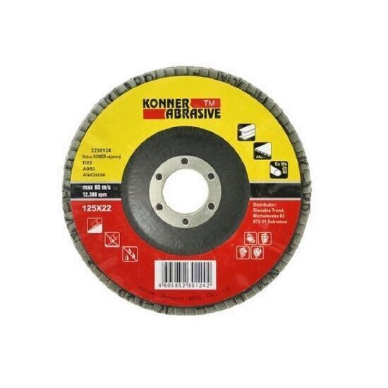 Disc lamelar frontal otel inox, Konner 115 x 22 mm, P100