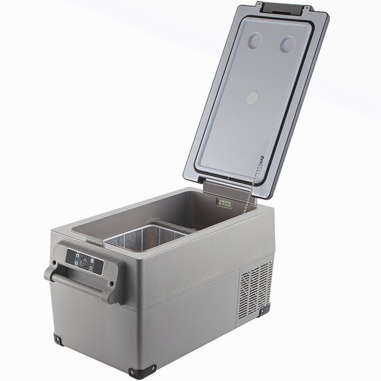 Lada frigorifica cu compresor 12/24 V DC, 110-240 V AC, capacitate 35 l, -20 ℃ pana la 20 ℃, dimensiune 693 x 345 x 381 mm, panou digital