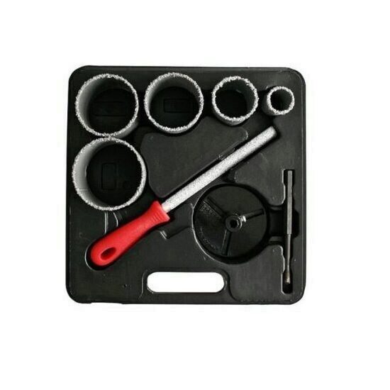Set 5 carote diamantate pentru gresie, faianta, in trusa, Strend ProHT01-6008, 33-83 mm