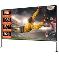 Ecran de proiectie 150 inch, 4K Ultra HD, portabil, 16:9, Material anti-lumina, Proiectie fata-verso