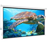 Ecran de proiectie motorizat 100 inch, 4K Ultra HD, 16:9, Material anti-lumina, Telecomanda