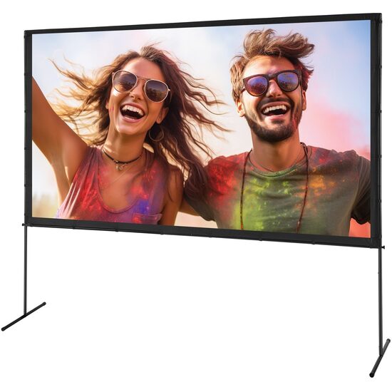 Ecran de proiectie 120 inch, 4K Ultra HD, 16:9, Portabil, Material anti-lumina, vizionare fata/spate