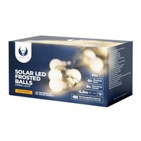 Ghirlanda solara IP 65, 30 becuri, lungime 6.5 m, 100 lm, 10 W, lumina calda 3000K