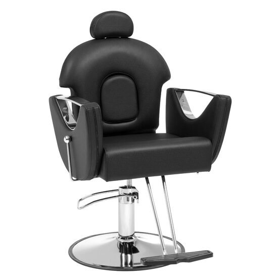 Scaun salon/frizerie, max 150 kg, rotatie 360 grade, suport picioare, Reglabil inaltime 1090-1250 mm, spatar inclinabil, pompa hidraulica, baza fonta