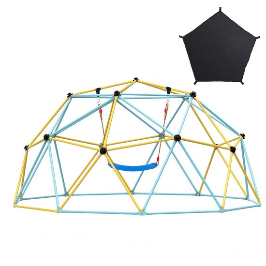 Structura de catarat din metal cu hamac si leagan, 305 x 305 x 152.5 cm, Inaltime 1525 mm, max 340 kg, manere alpinism