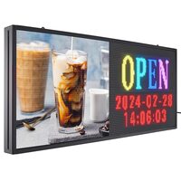 Reclama luminoasa led, Programabila, Wi-Fi, USB, P6 Full Color, IP65, 99 x 41 cm, Aluminiu/ABS