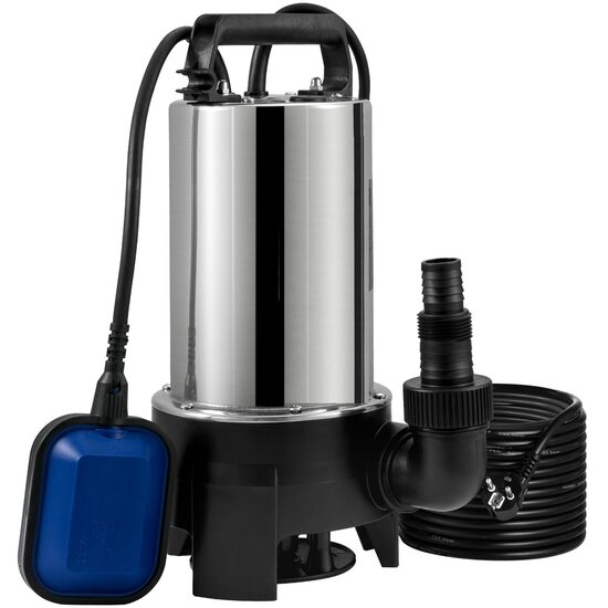 Pompa submersibila cu plutitor, Putere 1100 W, Inox, Debit 20000 l/h, Iesire G1-1/2", Inaltime 9 m, IPX8, Lungime cablu alimentare 10 m