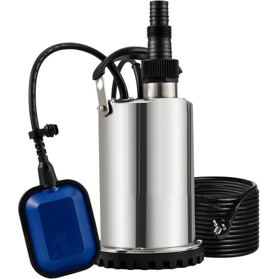 Pompa submersibila cu plutitor, Putere 550 W, Inox, Debit 9500 l/h, Iesire G1-1/2", Inaltime 7.5 m, IPX8, Lungime cablu alimentare 10 m
