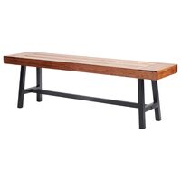 Banca pentru gradina, Metal/Lemn, 36.5 x 160 x 48.2 cm, 3 persoane, max 227 kg