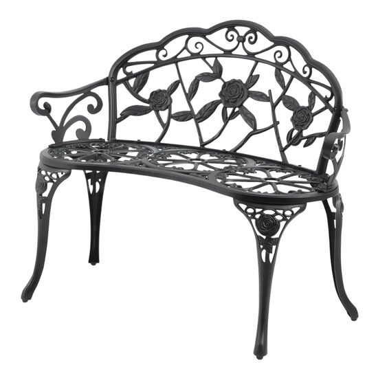 Banca pentru gradina, Metal, 57 x 99 x 79 cm, 2 persoane, max 218 kg
