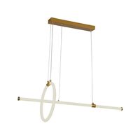 Pendul led 16W, Lumina calda 3000K, dimensiune 860 x 300 mm, Auriu