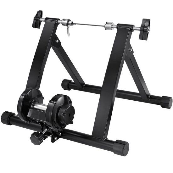 Home trainer magnetic, Cadru din otel, 550 x 470 x 405 mm, 65 dB, pentru roti 26”-29”, Negru, max 120 kg