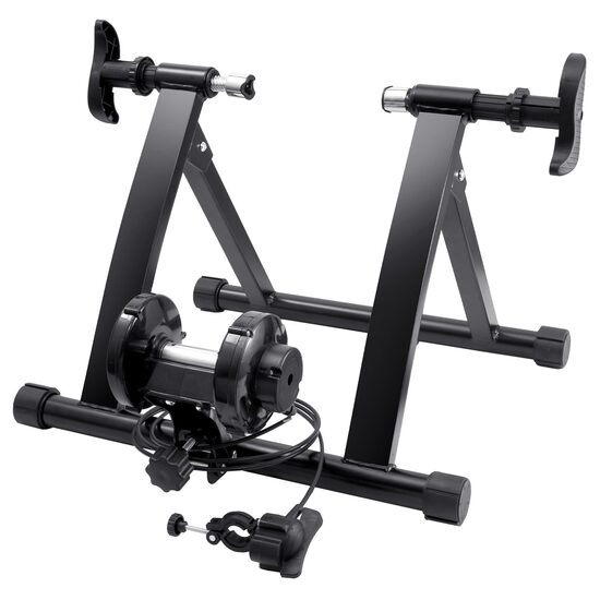 Home trainer magnetic, Cadru din otel, 550 x 470 x 405 mm, pentru roti 26”-29”, Negru, max 120 kg