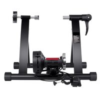Home trainer magnetic, Cadru din otel, 550 x 470 x 405 mm, roti 26”-29”, Negru, max 120 kg, portabil, 65 dB, motor volant, 6 trepte