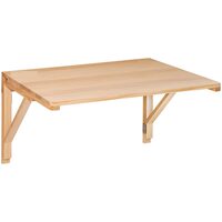 Birou de perete pliabil, 800 x 599 x 438 mm, Lemn pin, Maro, capacitate 45 kg