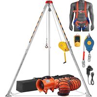 Trepied de salvare si lucru, pentru protectia muncii in canalizari si reabilitari, Capacitate vertical 180 kg, ventilator evacuare, Detector gaze, Lungime 30 m