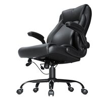 Scaun de birou reglabil, suport lombar, max 160 kg, cotiere reglabile, Negru