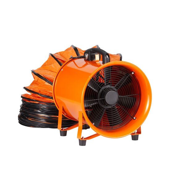 Ventilator portabil cu tubulatura pentru extragere fum, aer cald, 255 W, lungime tub 5 m, 2922 m3/h, IP 44, diametru 254 mm