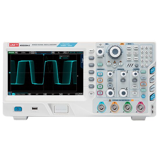 Osciloscop digital Uni-T 2 canale, USB-Host, USB-Device, LAN, AUX, 100 MHz, 370 x 185 x 115 mm