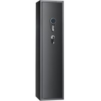 Dulap arme cu amprenta digitala, Cifru, 1447x355x360 mm, 6 arme, cutie munitie, suport 4 pistoale,  Alarma