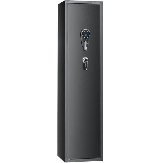 Dulap arme cu amprenta digitala, Cifru, 1447x355x360 mm, 6 arme, cutie munitie, suport 4 pistoale,  Alarma