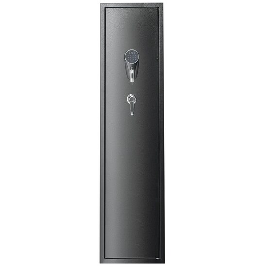 Dulap arme cu amprenta digitala, Cifru, 300x280x1380 mm, 5 arme, suport 4 pistoale,  Alarma