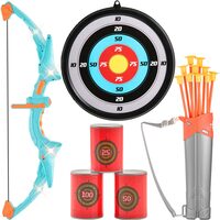 Set 1 x arc, 10 x sageti si 1 x tinta suspendata, 1 x tolba, 3 x cani, Lumini led
