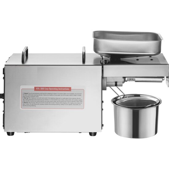 Presa electrica pentru ulei, la rece, Inox, capacitate 1.5 kg/h, putere 700 W