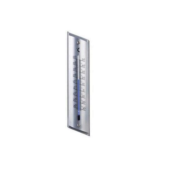 Termometru aluminiu de perete, Strend Pro TM-181 Steel, 230x53x16 mm