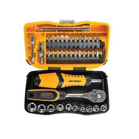 Set profesional 39 buc. biti, tubulare si antrenor cu clichet, Strend Pro WT549