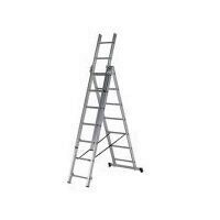 Scara aluminiu 3 tronsoane, 7 trepte, Strend Pro Classik CLT3-7, inaltime 4 m