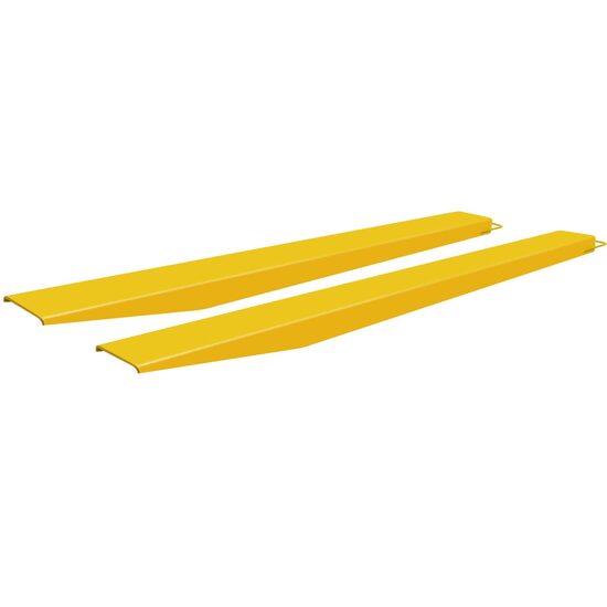 Set 2 extensii pentru furci stivuitor, Lungime totala 152 cm, Latime interioara 14 cm, Capacitate 1.8 Tone